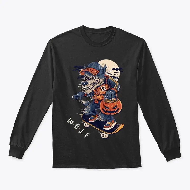 Wolf scating Graphic Shirt